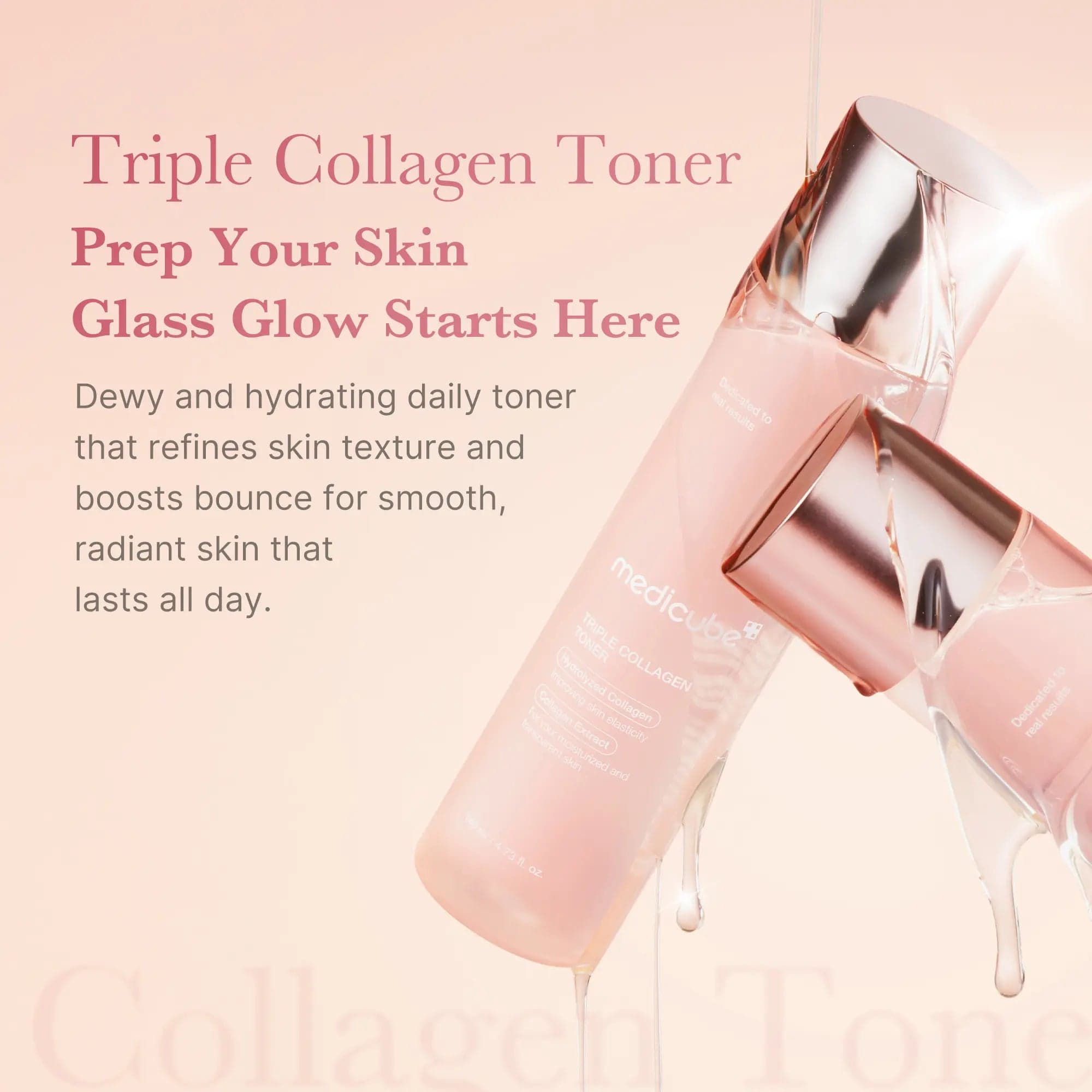 Triple Collagen Toner, dewy hydrating daily toner
